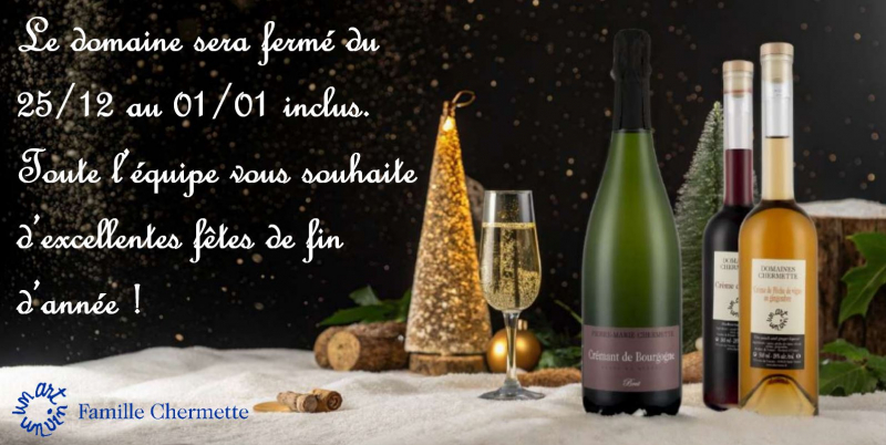 FERMETURE FÊTES DE FIN D&#039;ANNÉE